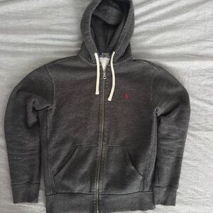 Ralph Lauren Men's Charcoal Zip-Up Hoodie